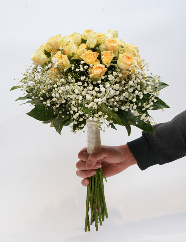 Bright Yellow Rose Bouquet