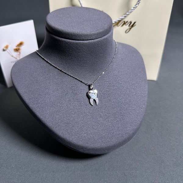 Silver Necklace with high-quality, scratch-resistant rhodium plating 6g