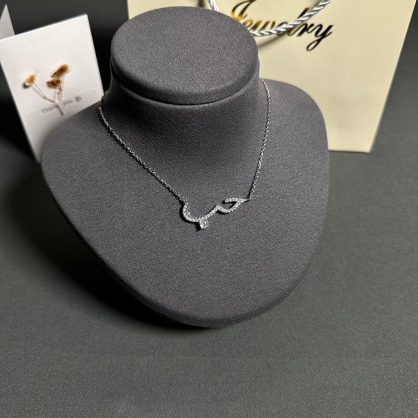 Silver Necklace with high-quality, scratch-resistant rhodium plating 7g