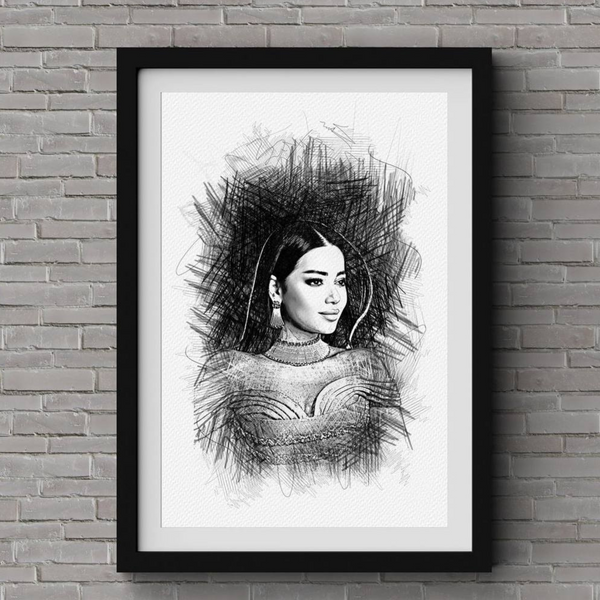 Elegant Charcoal Portrait