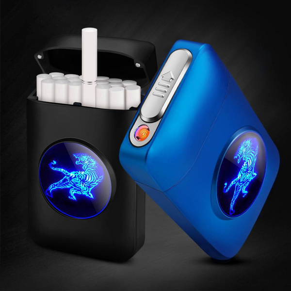 Cigarette case with a built-in Electric Lighter