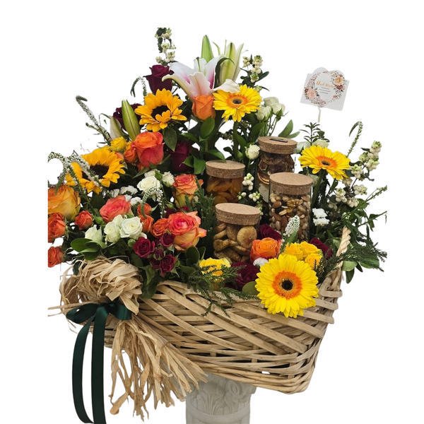 Glow Floral & Gourmet Basket