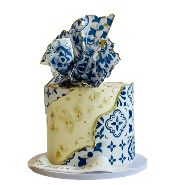 The Blue Pattern Cake