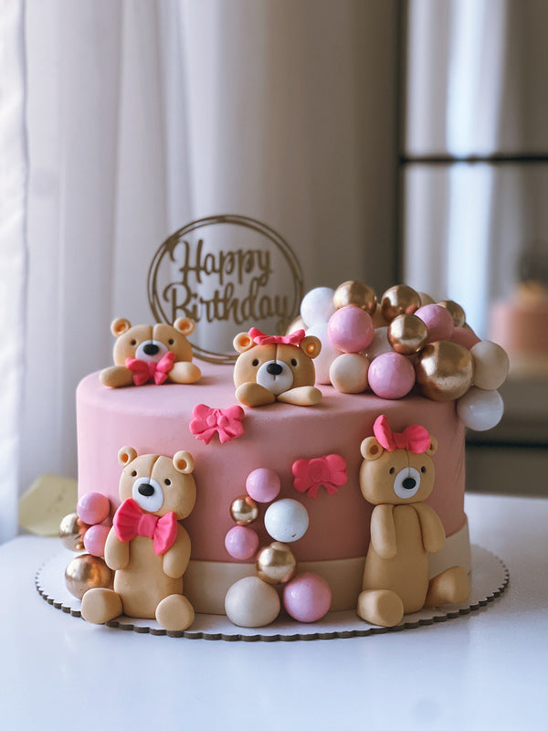 The Pink Bears Cake