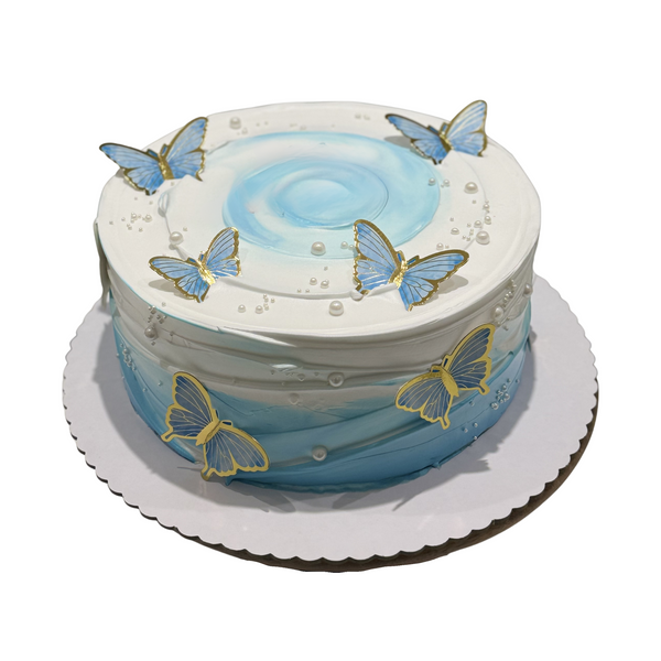 The Blue Butterflies Cake