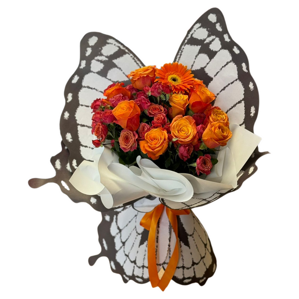 The Orange Butterfly Bouquet