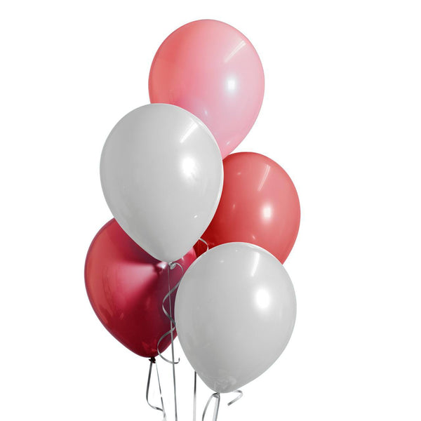 5 Red & White Balloon Bouquet