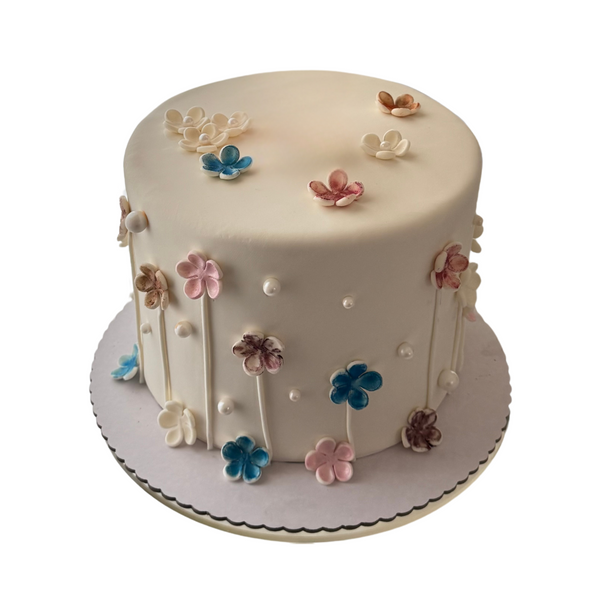 Floral Garden Fondant Cake