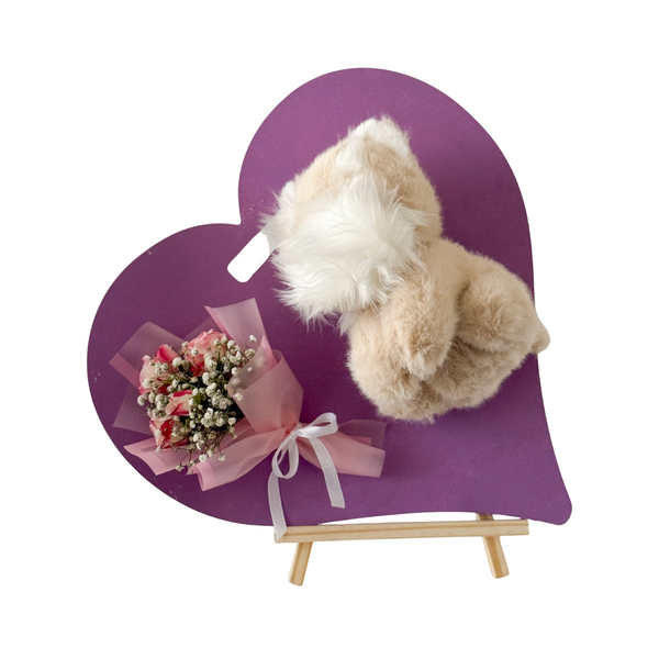 Romantic Toy & Roses Round Board