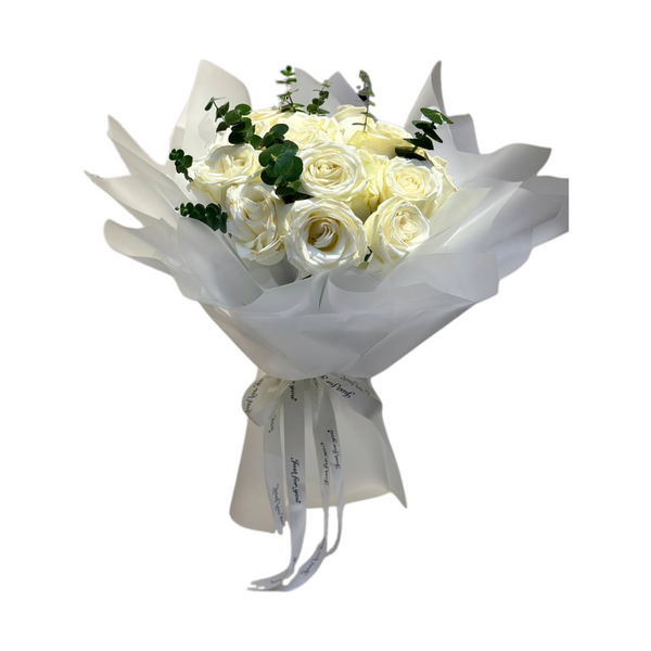 Classic White Roses Bouquet