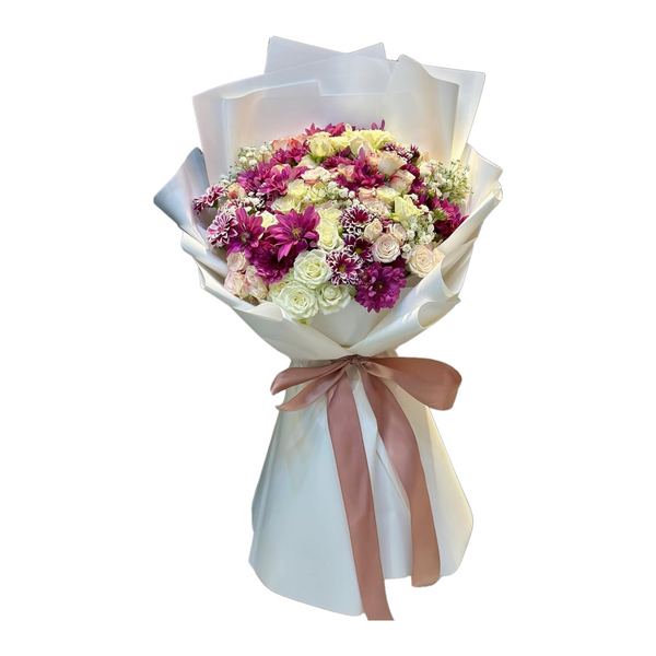 Pink & White Floral Charm Bouquet