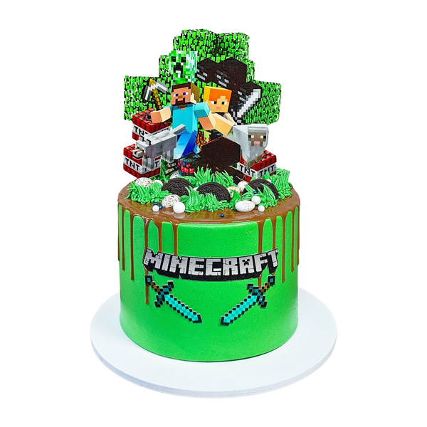 Minecraft Theme Cake