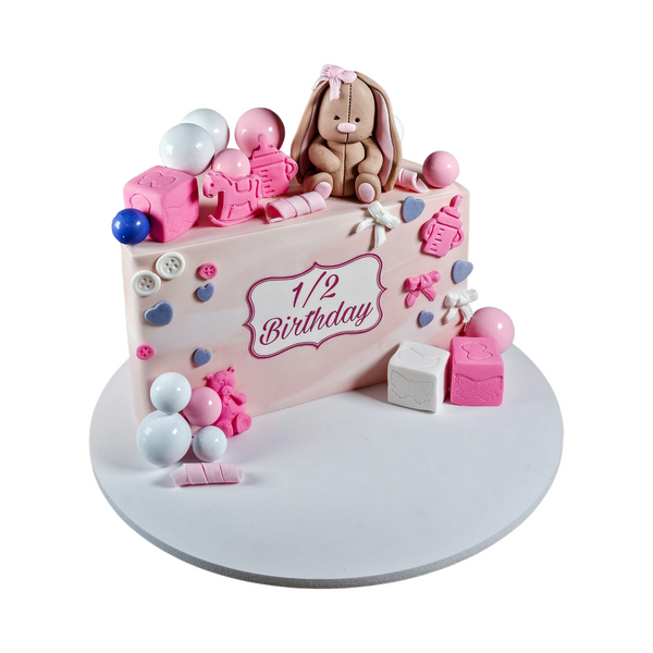 Pink Bunny Birthday Cake
