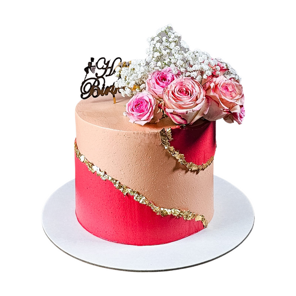 Roses & Gypsophila Cake