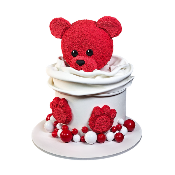 Red Bear Celebration Cake