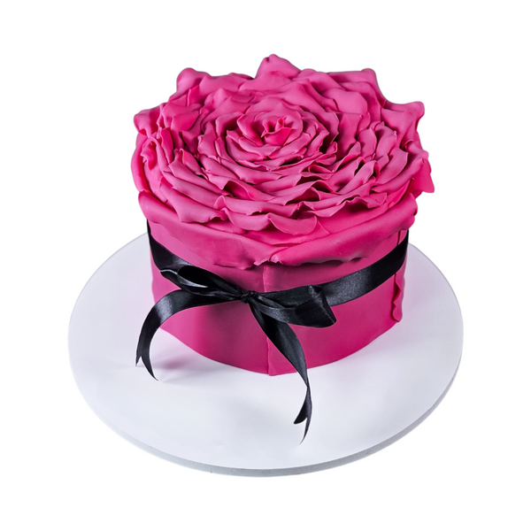 Elegant Pink Rose Cake