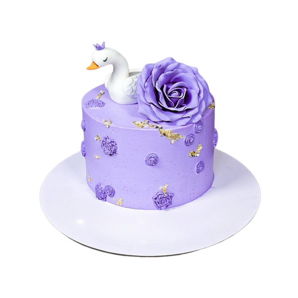 Lavender Swan Elegance Cake
