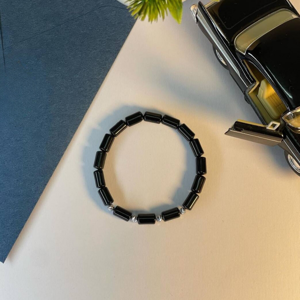 Natural Black Agate Bracelet