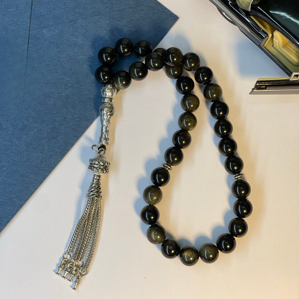 Obsidian Stone Rosary