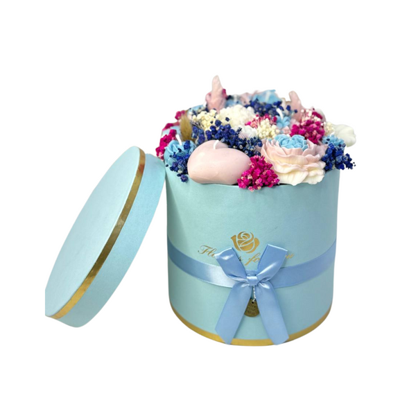 Handcrafted Flower-Shaped Candles Box