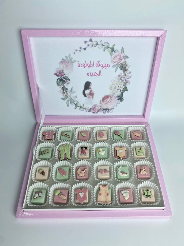 New Born Girl-themed Chocolate Box
