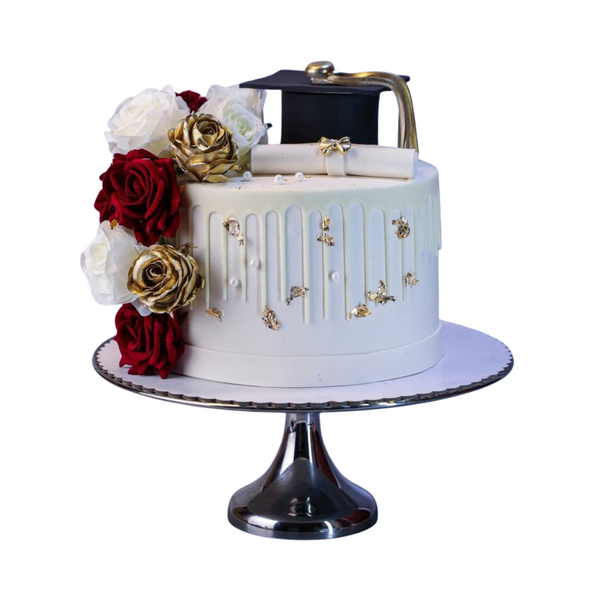 Sweet Red Graduation Cake