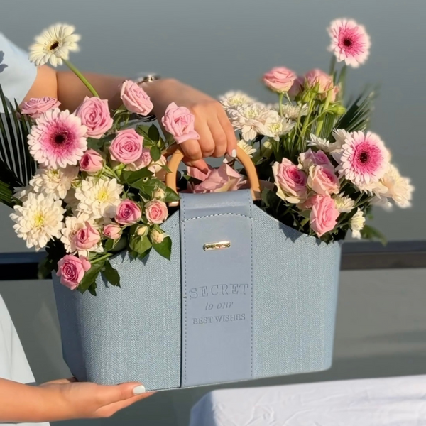 The Elegant Bag of Roses, Gerbera, Cherry Roses