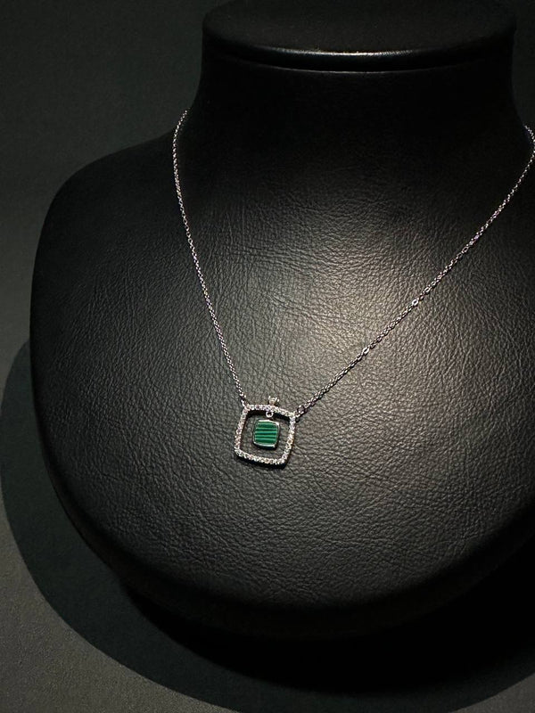 Luxurious necklace with high-purity zircon 7g