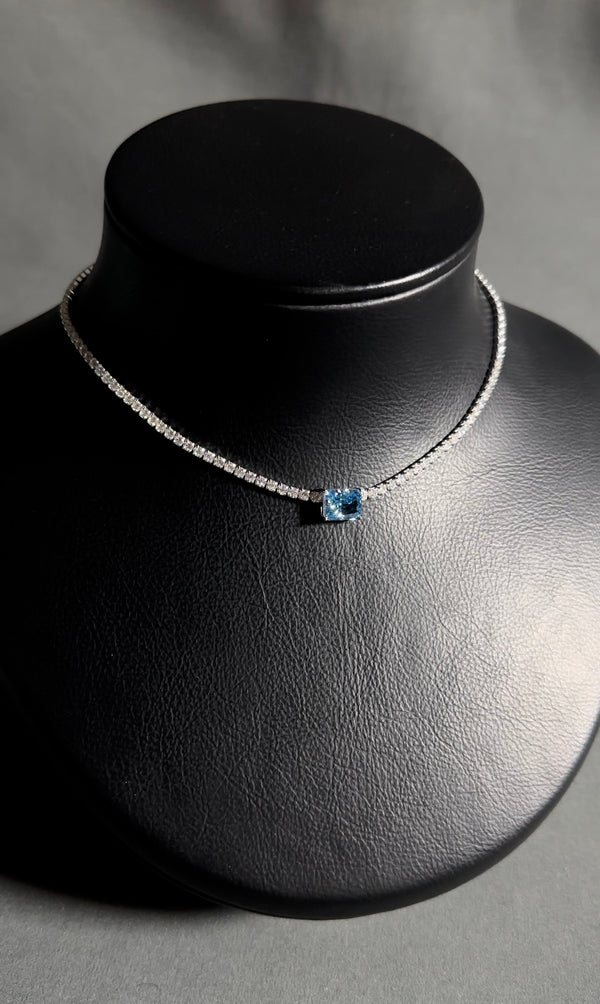 Luxurious necklace with high-purity zircon 12g